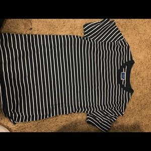 J. Crew blue and white crew neck tee